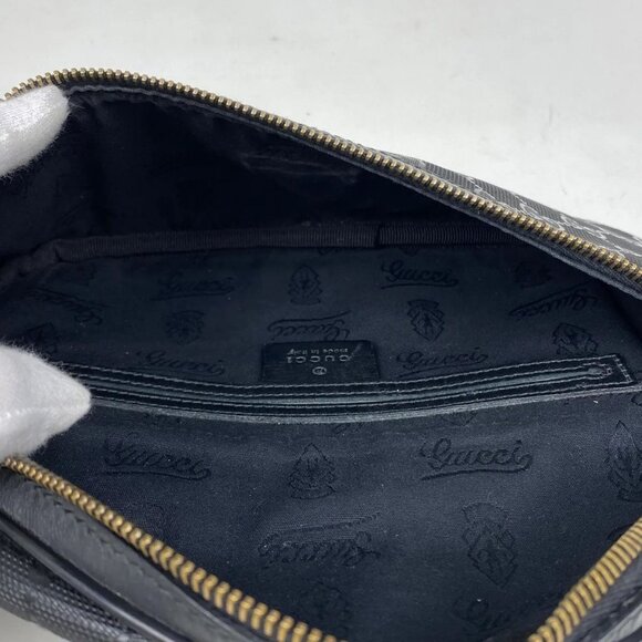 Authentic Gucci GG Supreme Imprime Monogram Waist Bag Belt Bag Pouch Mens Black - Picture 6 of 8